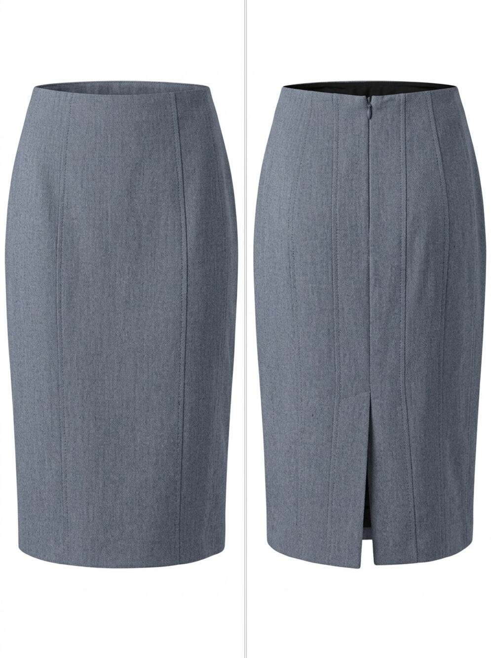 Express Blue Textured Pencil Skirt Solid Lined Women Size 4